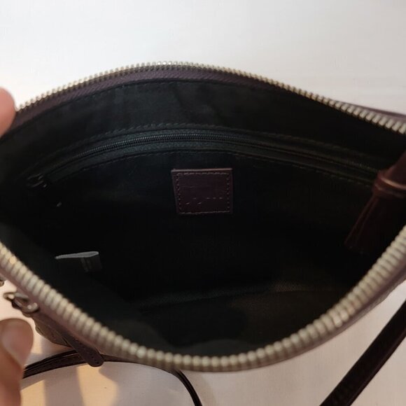 J Jill Purple Leather Crossbody Purse - Minimalist Perfection - Picture 4 of 10